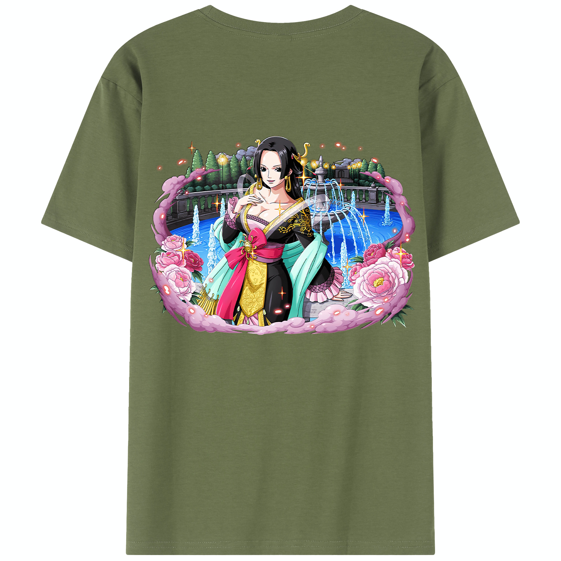 ワンピース ボア・ハンコック ONE PIECE Boa·Hancock 綿100％半袖Tシャツ（背面プリント）